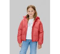 Winterjacke CALVIN KLEIN JEANS "CK SHORT PUFFER JACKET", Mädchen, Gr. 10 (140), rosa (brandied apricot), Web, Obermaterial: 100% Polyester. Futter: 100% Polyester. Wattierung: 100% Polyester, Jacken W
