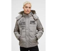 Camp David Herren Steppjacke mit Kapuze und Ripstop-Details Grey, Xl