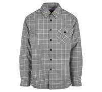 Winterjacke CAYLER & SONS "Cayler & Sons Herren Plaid Out Quilted Shirt Jacket", Herren, Gr. S, schwarz, weiß, 68% Polyester, 31% Viskose, 1% Elasthan, kariert, normal, amerikanischer Ausschnitt, Jack