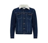 Outdoorjacke CIPO & BAXX "Jacke", Herren, Gr. L, blau, 100% Baumwolle, unifarben, regular fit normal, Jacken Outdoorjacke, mit Kunstpelz-Kragen (34172126-L) blau