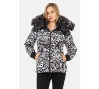 Winterjacke CIPO & BAXX "Jacken", Damen, Gr. XL, weiß, Stoff, 100% Polyester, bedruckt, regular fit normal, Bündchen, Jacken Winterjacke, mit modischem Allover-Print, WM129 (42372808-XL) weiß