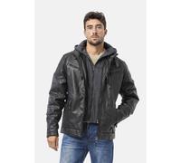 Winterjacke CIPO & BAXX "CM231", Herren, Gr. XL, anthrazit, Stoff, 100% Polyurethan, unifarben, relaxed fit normal, Rundhals, Jacken Winterjacke, mit abnehmbarer Kapuze (17573720-XL) anthrazit