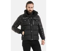 Winterjacke CIPO & BAXX "Jacke", Herren, Gr. S, schwarz, Stoff, 100% Polyester, unifarben, regular fit normal, Jacken Winterjacke, im gesteppten Design (85187508-S) schwarz