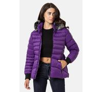 Cipo & Baxx Damen Mantel WM132 Lila - Modische Winterjacke mit warmem Futter, figurbetontem Schnitt und funktionalen Details für kalte Tage und stilvolle Outfits - WM132 Lila L