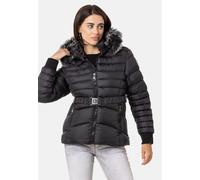 Winterjacke CIPO & BAXX "Jacken", Damen, Gr. M, schwarz, 100% Polyester, unifarben, regular fit normal, Jacken Winterjacke, mit Kapuze, WM132 (64636231-M) schwarz