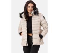 Winterjacke CIPO & BAXX "Jacken", Damen, Gr. S, beige, 100% Polyester, unifarben, casual, regular fit normal, Langarm, Jacken, mit Kapuze, WM132 (35298127-S) beige
