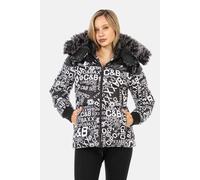 Cipo & Baxx Damen Mantel WM129 Weiß - Modische Winterjacke mit warmem Futter, figurbetontem Schnitt und funktionalen Details für kalte Tage und stilvolle Outfits - WM129 Weiß S