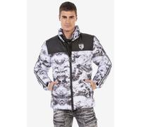 Cipo & Baxx Herren Jacke Steppjacke Winterjacke Marmor Design Bubble Outdoor CM183 Grau S