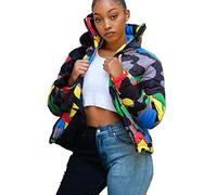 Winterjacke Damen, Hip Hop Jacke Winter Daunenjacke Herren Parka, Unisex Steppjacke,Bunte Jacken Herren Wintermantel Kurz Winterparka Damen Warm Steppmantel Leicht üBergang Jacke Winter Daunenmantel