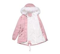 Winterjacke Damen Jacke Winter Warm Winterparka Gefüttert Mantel Parka Lang Wintermantel Elegant Wasserabweisend Outdoor,Winter Jacke Damen,Umstandsjacke Winter,D Pink,Xxl