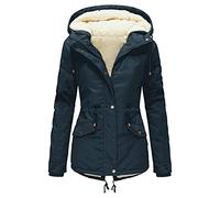 Winterjacke Damen Lang Elegant - 3 In 1 Mantel Mit Kapuze Wasserdicht Atmungsaktiv PlüSchjacke Kapuzenjacke Outdoor Parka Herbst Winter Frauen