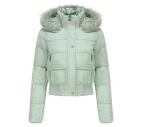 Winterjacke Damen Warm Kurz - Steppjacke Damen Mit Kapuze Übergangsjacke Warm Warm Jacke Kurzmantel Kurz Baumwolle Kapuzenjacke Mit Fellkapuze Steppjacke Wintermantel Kapuzenjacke Softshelljacke