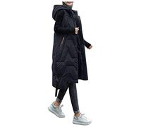 Winterjacke Damen, Weste Damen Lang Steppweste mit Kapuze Warm Winter Daunenweste Jacke Full Zip Longweste Winterweste Große Größen Kapuzenweste Übergangsjacke Lange Mantelweste Damenweste