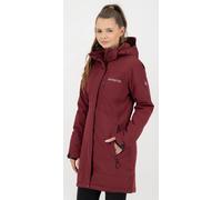 Winterjacke DEPROC ACTIVE "MONTREAL LONG WMN", Damen, Gr. 40 (M), rot (wine), Web, 96% Polyester, 4% Elasthan, kontrastfarbene Details, unifarben mit Farbeinsätzen, regular fit ca. Mitte Oberschenkel,