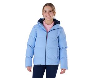 Winterjacke für Mädchen, gesteppt, Schwarz-Blau, Größe 152, wasserabweisend und winddicht