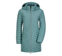 Winterjacke GOLDNER "Gefütterter langer Mantel mit Kapuze", Damen, Gr. 42, grün (graugrün), Obermaterial: 100% Polyamid PA., Jacken Winterjacke (14266233-42) graugrün