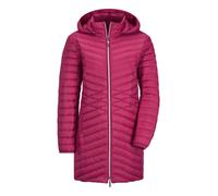 Winterjacke GOLDNER "Gefütterter langer Mantel mit Kapuze", Damen, Gr. 46, rot (bordeaux), Obermaterial: 100% Polyamid PA., Modisch, gerade, Jacken Winterjacke, mit femininer Steppung (57793757-46) bo