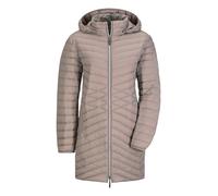 Winterjacke GOLDNER "Gefütterter langer Mantel mit Kapuze", Damen, Gr. 54, beige (taupe), Obermaterial: 100% Polyamid PA., Modisch, gerade, Jacken Winterjacke, mit femininer Steppung (82785540-54) tau