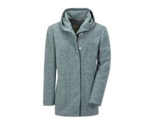 Winterjacke GOLDNER "Kurzgröße Boucle-Jacke mit feinen Details", Damen, Gr. 22, grün (rosmarin), Obermaterial: 100% Polyester PES., normal, Gerade, Jacken Winterjacke, Ohne (33578029-22) rosmarin