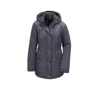 Winterjacke GOLDNER "Kurzgröße Jacke mit Kapuze in dezenter Crashstruktur", Damen, Gr. 23, grau (graphit), Obermaterial: 55% Polyester PES. 45% Polyamid PA., figurumspielend, weit Sonstiges, Jacken Wi