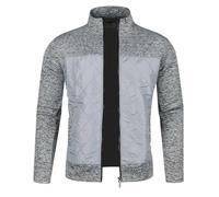 Winterjacke Herren Elegant,Herren und Winter Patchwork und Casual Style Sport Freizeit Sweatshirt Cardigan Mantel Herrenbekleidung