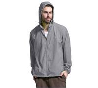 Winterjacke Herren Puffer,HerrenRegenjacke für Vier Jahreszeiten einfarbig verstaubar leicht Winddicht mit Kapuze Regenbekleidung für den Außenbereich Reisen Wandern Radfahren