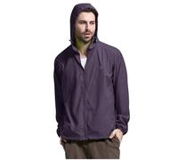 Winterjacke Herren Puffer,HerrenRegenjacke für Vier Jahreszeiten einfarbig verstaubar leicht Winddicht mit Kapuze Regenbekleidung für den Außenbereich Reisen Wandern Radfahren