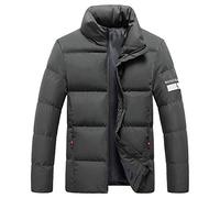 Winterjacke Herren Steppjacke Winddichte Jacke ohne Kapuze Übergangsjacke Herrenjacke Männer Warm Sweatjacke Daunenjacken Windjacke Daunenjacken für Herren Outdoorjacke Sportjacke Grün XXL