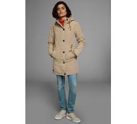 Winterjacke KANGAROOS, Damen, Gr. 32, beige, Web, Obermaterial: 100% Polyester. Futter: 100% Polyester. Kapuzenfutter: 100% Polyester. Wattierung: 100% Polyester, kontrastfarbene Details, unifarben, f