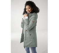 Winterjacke KANGAROOS, Damen, Gr. 36, grün (mint, grau), Web, Obermaterial: 100% Polyester. Futter: 100% Polyester. Wattierung: 100% Polyester. Ärmelfutter: 100% Polyester, kontrastfarbene Details, un