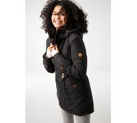 Winterjacke KANGAROOS, Damen, Gr. 36, schwarz, Web, Obermaterial: 100% Polyester. Futter: 100% Polyester. Wattierung: 100% Polyester. Ärmelfutter: 100% Polyester, kontrastfarbene Details, unifarben, f