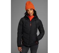 Winterjacke KANGAROOS, Damen, Gr. 46, schwarz, Web, Obermaterial: 100% Polyester. Futter: 100% Polyester. Wattierung: 100% Polyester, unifarben, figurbetont hüftbedeckend, Rippstrickbündchen, Jacken W