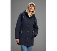 Winterjacke KANGAROOS, Damen, Gr. 50, blau (marine), Web, Obermaterial: 100% Polyester. Futter: 100% Polyester. Kapuzenfutter: 100% Polyester. Wattierung: 100% Polyester, kontrastfarbene Details, unif