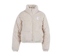 Winterjacke KARL KANI "Karl Kani Damen", Damen, Gr. S, beige (cream), 100% Polyester, unifarben, oversize, hoch geschlossener Ausschnitt, Jacken Winterjacke (51508566-S) cream