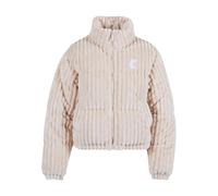 Winterjacke KARL KANI "Karl Kani Damen", Damen, Gr. XXS, cream, 100% Polyester, unifarben, oversize, hoch geschlossener Ausschnitt, Jacken Winterjacke (51508566-XXS) cream