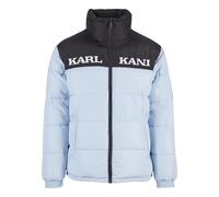 Winterjacke KARL KANI "Karl Kani Damen KM-JK012-090-02 KK Retro Essential Puffer Jacket", Damen, Gr. XL, blau (light blau), 100% Polyester, mehrfarbig, loose fit, hoch geschlossener Ausschnitt, Jacken