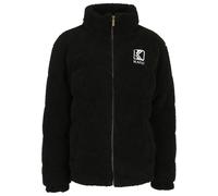 Winterjacke KARL KANI "Karl Kani Herren KM213-070-2 RETRO TEDDY PUFFER JACKET BLACK", Herren, Gr. M, schwarz, 100% Polyester, loose fit, hoch geschlossener Ausschnitt, Jacken Winterjacke (72068959-M) 