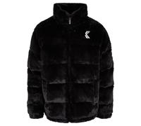 Winterjacke KARL KANI "Karl Kani Herren KM214-014-1 OG Fake Fur Puffer Jacket black", Herren, Gr. M, schwarz, 100% Polyester, normal, hoch geschlossener Ausschnitt, Jacken (33199762-M) schwarz