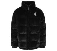 Winterjacke KARL KANI "Karl Kani Herren KM214-014-1 OG Fake Fur Puffer Jacket black", Herren, Gr. XXS, schwarz, 100% Polyester, normal, hoch geschlossener Ausschnitt, Jacken Winterjacke (48632169-XXS)