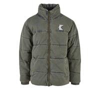 Winterjacke KARL KANI "Karl Kani Herren KM224-019-1 KK OG Denim Puffer Jacket", Damen, Gr. M, dirtyvintageblau, 100% Baumwolle, mehrfarbig, normal, amerikanischer Ausschnitt, Jacken Winterjacke (72770