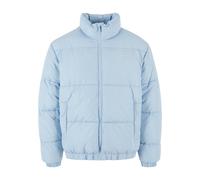 Winterjacke KARL KANI "Karl Kani Herren KM233-052-3 KK Chest Signature Puffer Jacket", Damen, Gr. L, light blau, 100% Polyester, unifarben, normal, hoch geschlossener Ausschnitt, Jacken Winterjacke (3