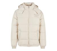 Winterjacke KARL KANI "Karl Kani Herren KM233-058-3 KK Retro Hooded Puffer Jacket", Herren, Gr. XL, beige (sanftes weiß), 100% Polyamid, mehrfarbig, normal, hoch geschlossener Ausschnitt, Jacken Winte