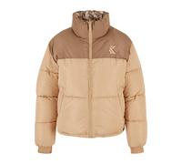 Winterjacke KARL KANI "Karl Kani Karl Kani OG Revsersible Puffer Jacket", Damen, Gr. XXS, sand, schwarzsand, 100% Polyester, mehrfarbig, normal, amerikanischer Ausschnitt, Jacken Winterjacke (67364352
