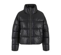 Winterjacke KARL KANI "Karl Kani Karl Kani Serif Crop PU Puffer Jacket", Damen, Gr. XXS, schwarz, 100% Polyurethan, unifarben, normal, amerikanischer Ausschnitt, Jacken Winterjacke (11145200-XXS) schw
