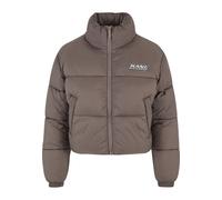 Winterjacke KARL KANI "Karl Kani Karl Kani Sport Patch Crop Puffer Jacket", Damen, Gr. XL, taupe, 100% Polyester, mehrfarbig, normal, amerikanischer Ausschnitt, Jacken Winterjacke (35592646-XL) taupe