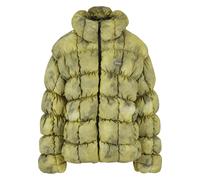 Winterjacke KARL KANI "Karl Kani Karl Kani Sport Patch Square Quilted Puffer Jacket", Herren, Gr. S, lime grün, 100% Polyester, mehrfarbig, normal, amerikanischer Ausschnitt, Jacken Winterjacke (14739