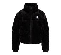 Winterjacke KARL KANI "Karl Kani KK Og Fuzzy Corduroy Short Puffer Jacket", Damen, Gr. XXS, schwarz, 100% Polyester, unifarben, normal, amerikanischer Ausschnitt, Jacken Winterjacke (76960806-XXS)