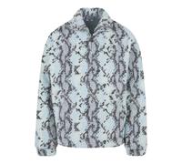 Winterjacke KARL KANI "Karl Kani Metal Signature Snake Teddy Troyer", Herren, Gr. XL, schwarz, blau, 100% Polyester, mehrfarbig, normal, amerikanischer Ausschnitt, Jacken Winterjacke (45212453-XL)