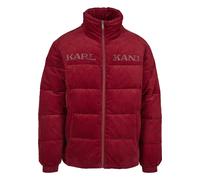 Winterjacke KARL KANI "Karl Kani Unisex KM233-038-1 KK Retro Corduroy Puffer Jacket", Herren, Gr. L, rot (dunkelrot), 100% Baumwolle, unifarben, normal, hoch geschlossener Ausschnitt, Jacken Winterjac