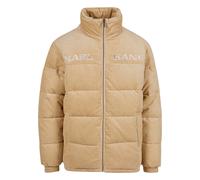 Winterjacke KARL KANI "Karl Kani Unisex KM233-038-2 KK Retro Corduroy Puffer Jacket", Damen, Gr. M, sand, 100% Baumwolle, unifarben, normal, hoch geschlossener Ausschnitt, Jacken Winterjacke (19552443